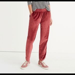 Madewell Velvet Track Pants